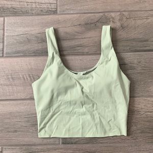 Style runner green sports bra